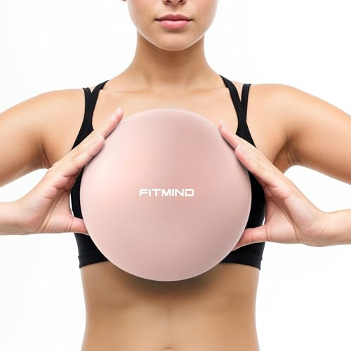 FITMIND Pilates Ball - 10 Inch Core Ball for Yoga, Stability, Fitness, Ab & Core Workouts - Pink | Amazon (US)