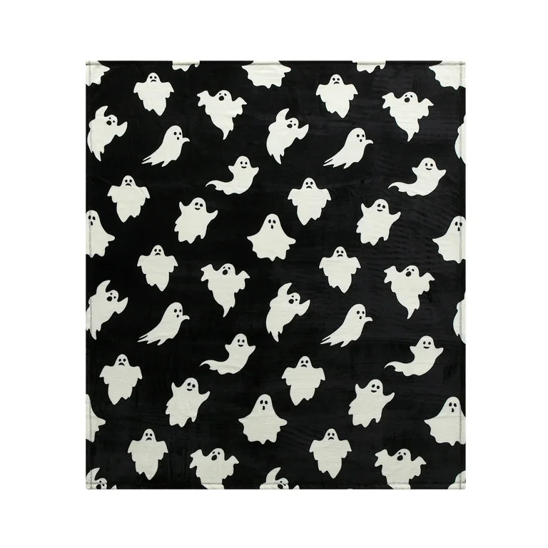 Ways to Celebrate Plush Ghost Throw Blanket 50" x 60" , All Ages - Walmart.com | Walmart (US)