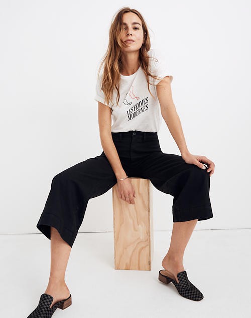 Petite Emmett Wide-Leg Crop Pants | Madewell