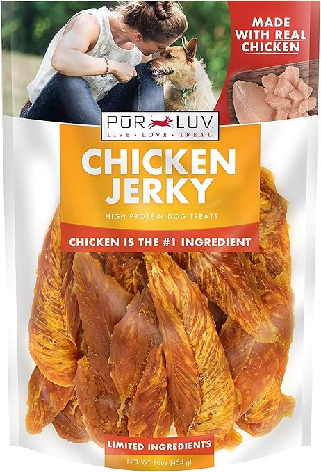 Chicken Jerky Dog Treats, Made with 100% Real Chicken Breast, High Protein & Long-Lasting, Easily... | Amazon (US)