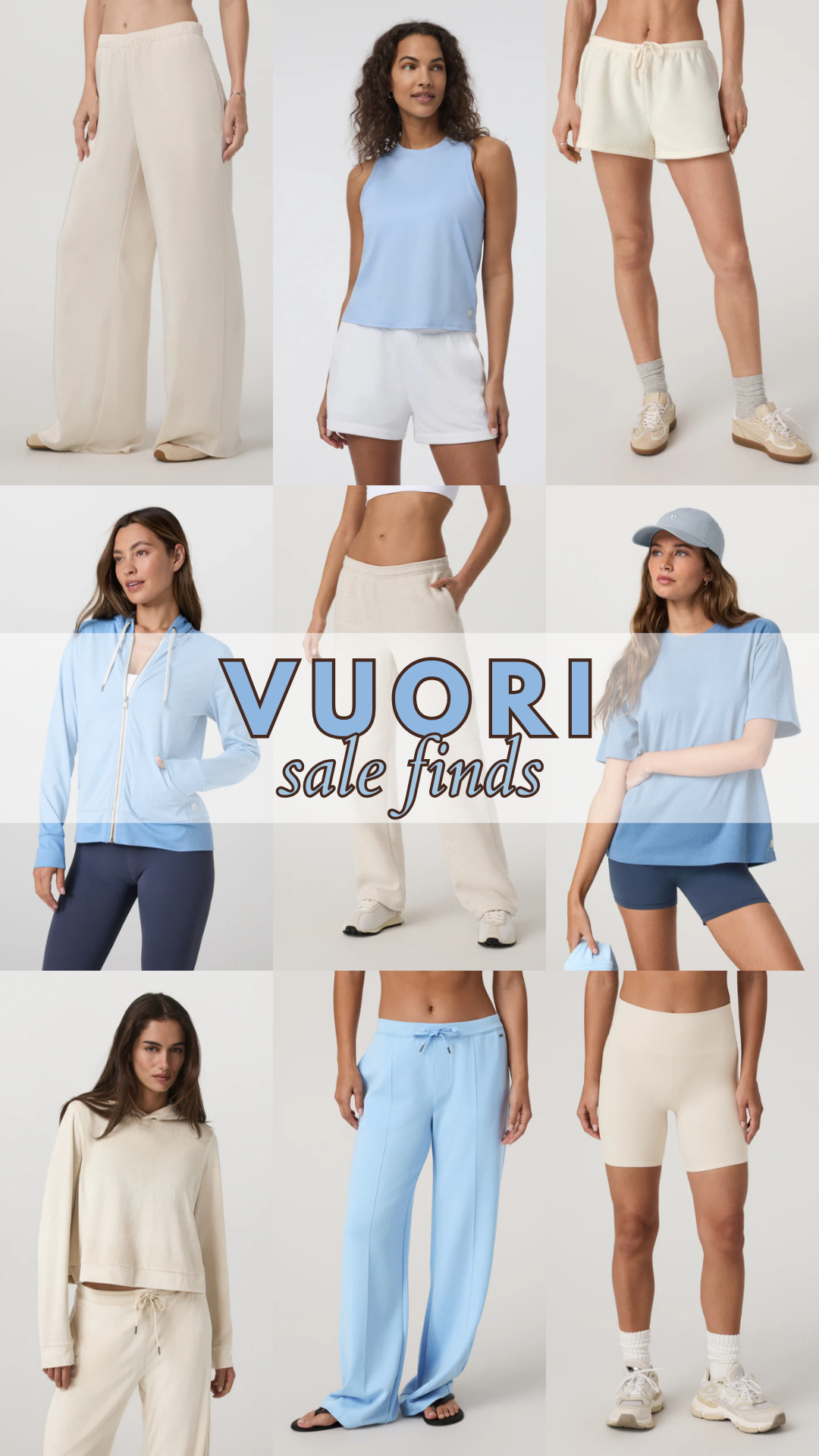 Vuori sale finds, neutral activewear, blue actievewear, comfy lounge set, travel day outfit, athleisure style, workout clothes, pilates outfit, cozy airport outfit, everyday activewear, annabrstyle 

 #LTKActive #LTKOver40 #LTKSaleAlert