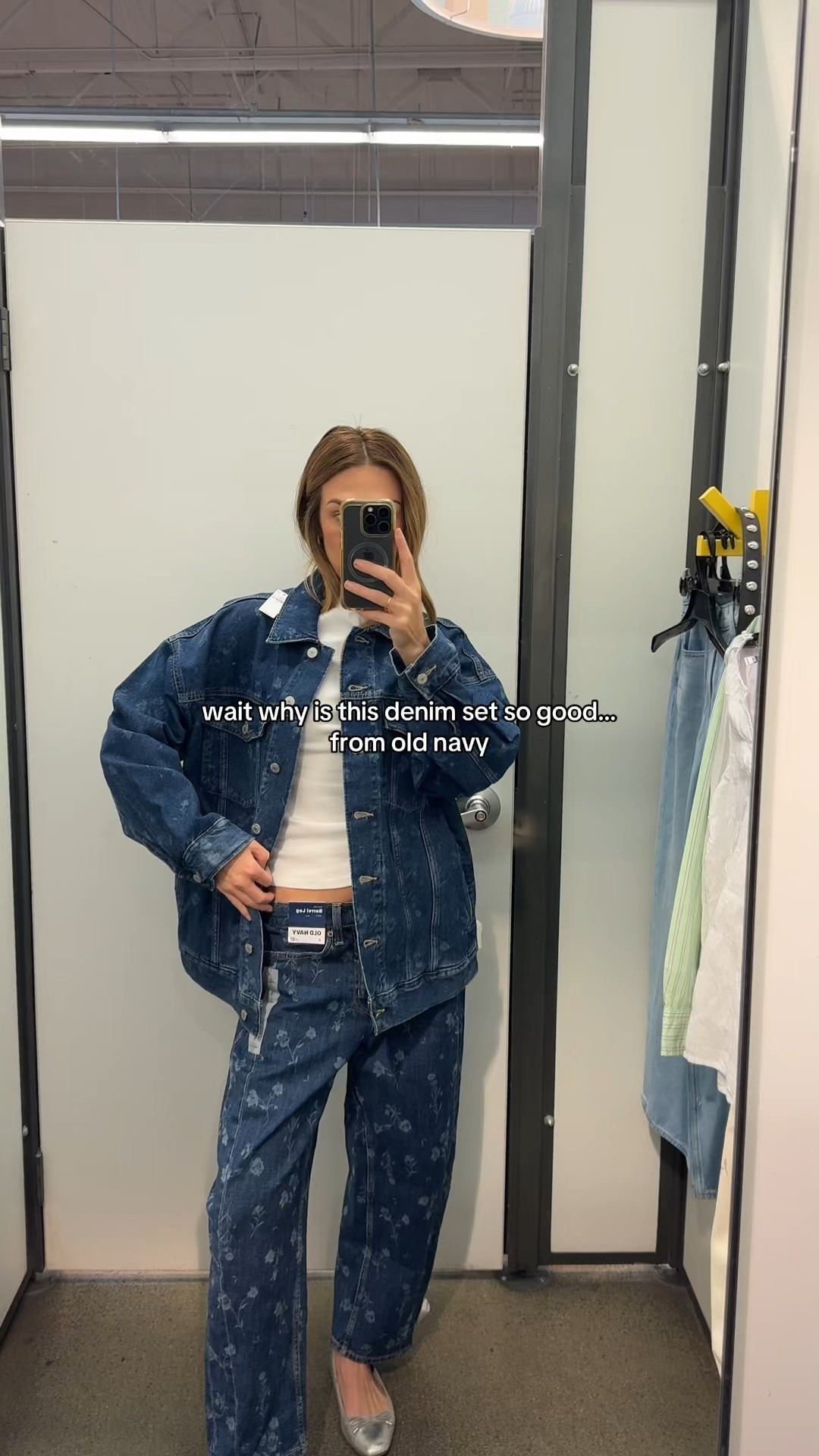 The IT GIRL denim set and it’s from Old Navy!! Sized up pants for a baggy fit. Jacket order true to size. 

#LTKgrwm #LTKootd #LTKPetite