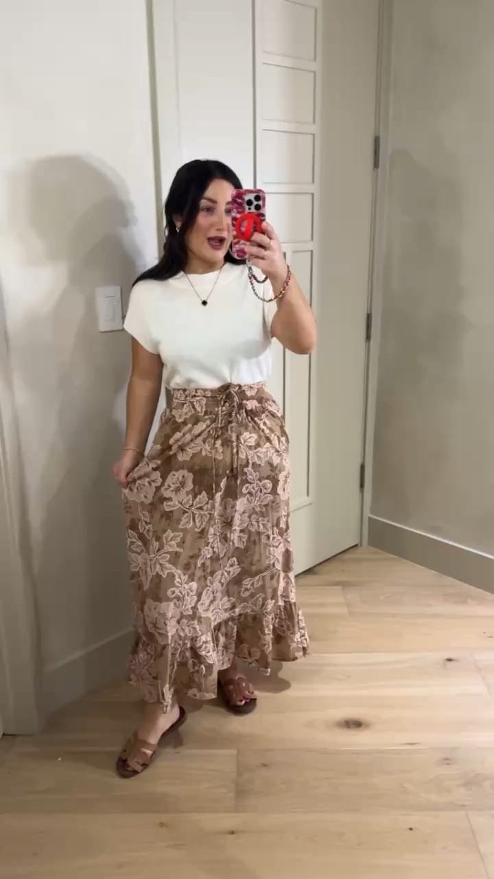 Love this skirt for spring, vacation, events, travel!!!

Size small in both 
5'0" 140lbs 

#LTKTravel #LTKootd #LTKPetite