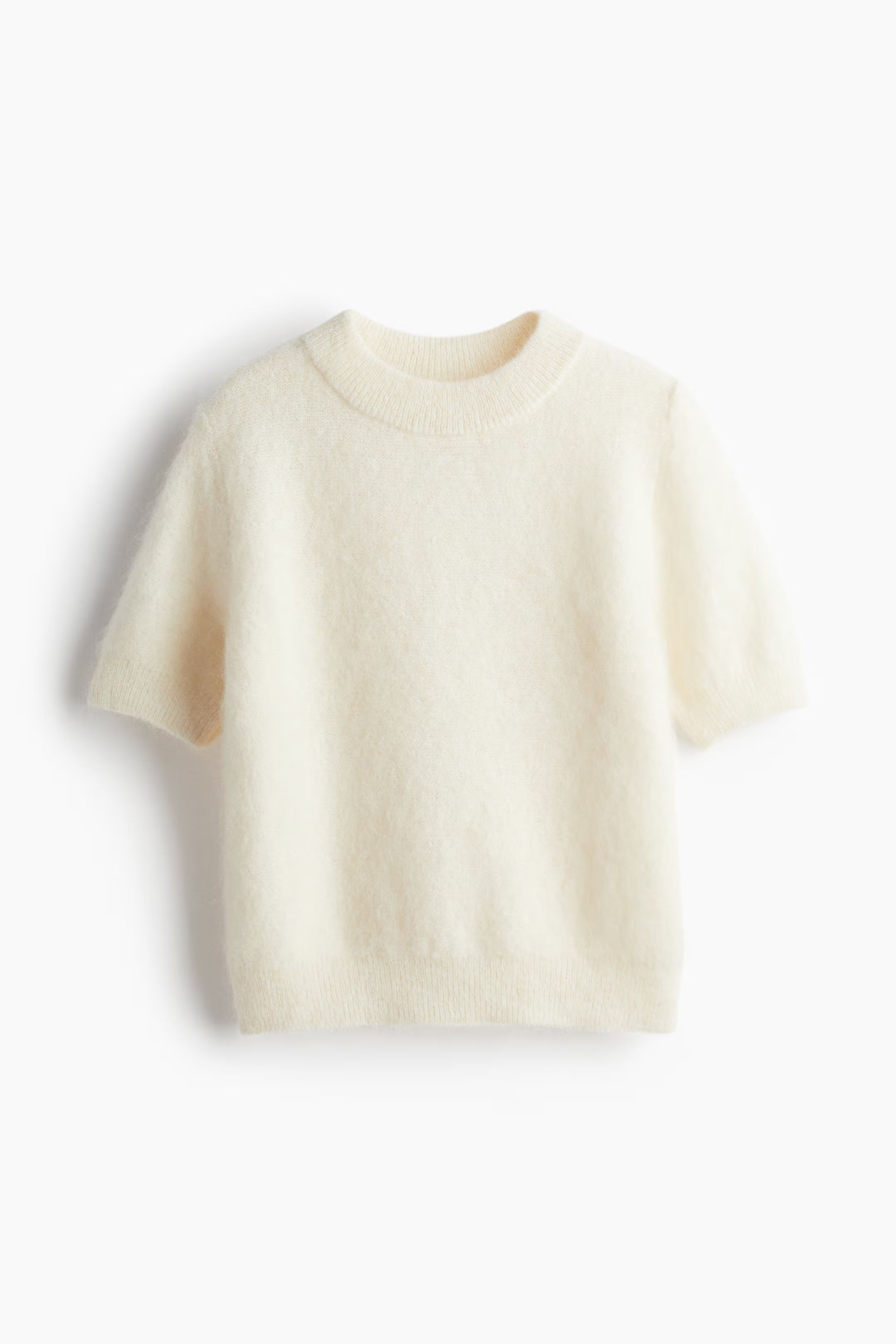 Short-sleeved mohair-blend top | H&M (UK, MY, IN, SG, PH, TW, HK)