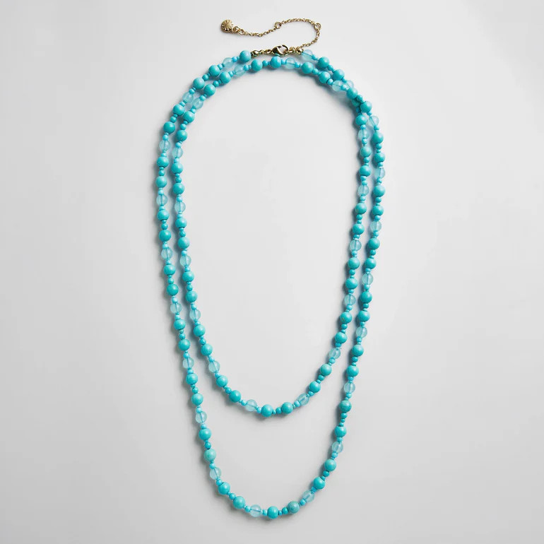Charlotte Semi-Precious Necklace - Turquoise Bead | BaubleBar