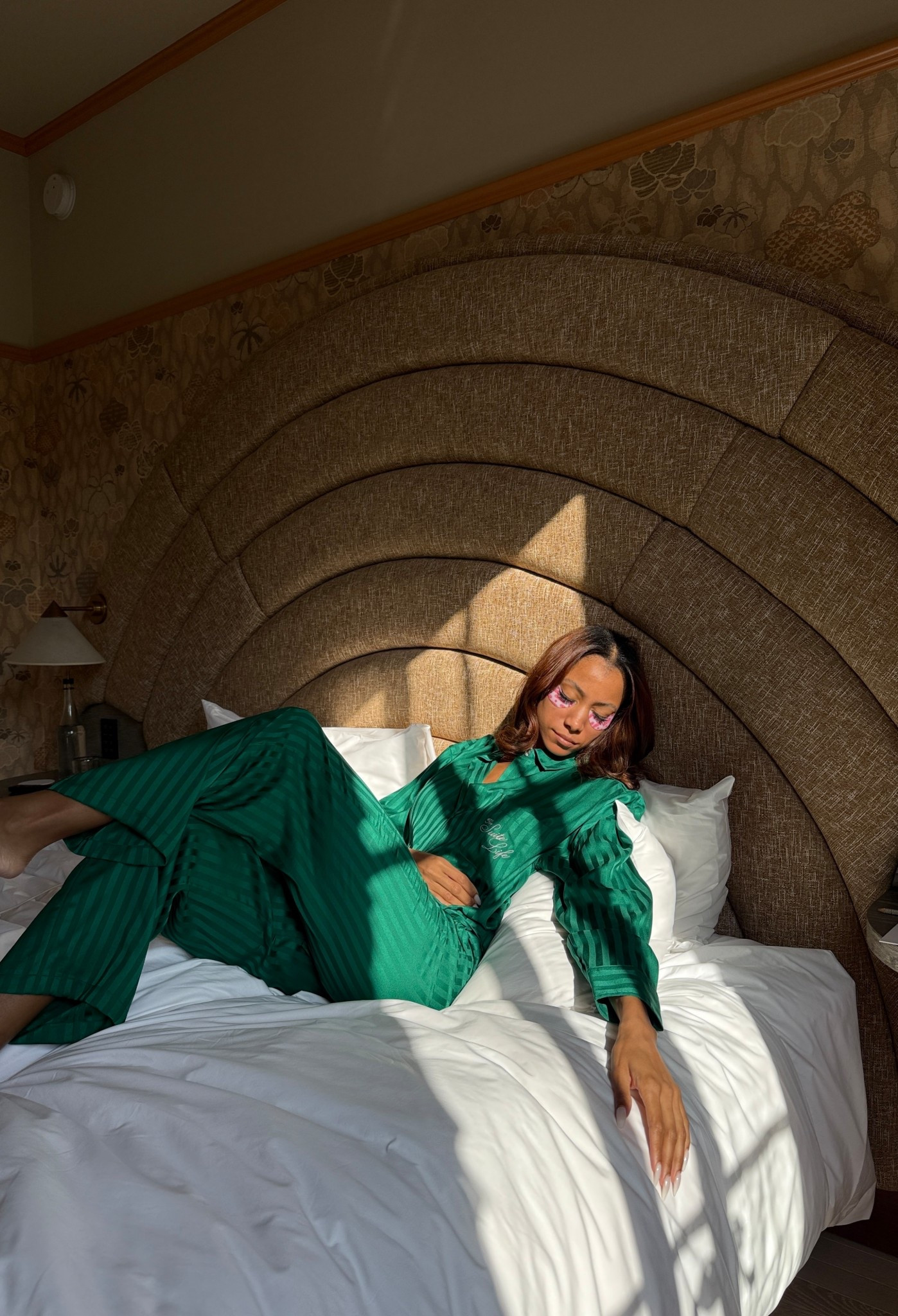 Such a cute PJ set - wearing an XS 💚🩷 

#LTKmorningroutine