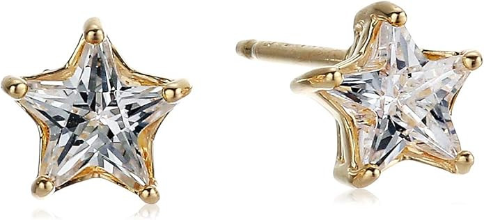 Amazon Essentials Gold and Rhodium Plated Sterling Silver Cubic Zirconia Earrings (previously Ama... | Amazon (US)