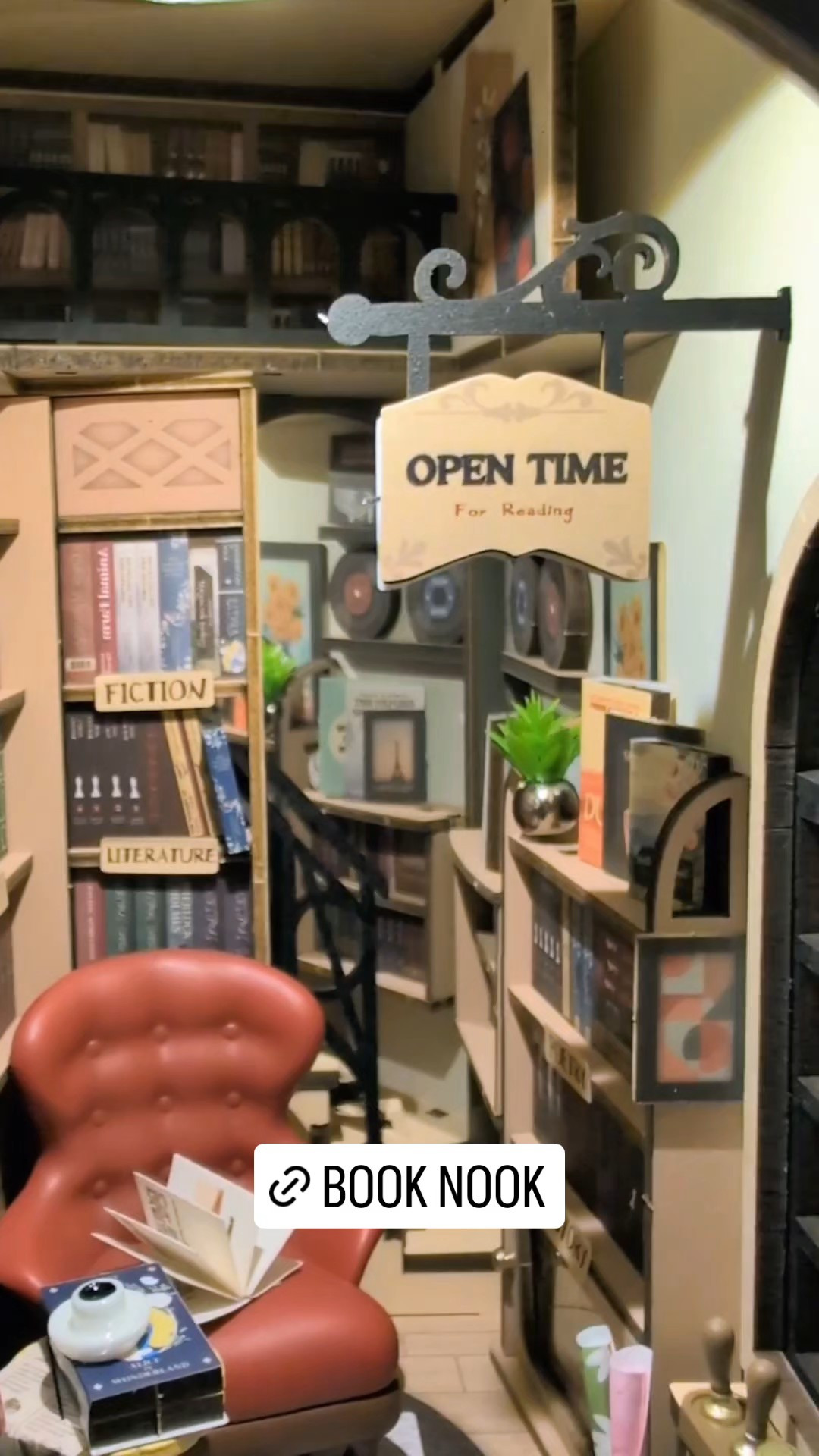 I had so much fun making the coolest book nook for our living room refresh! It even came with a light! 

#LTKHome