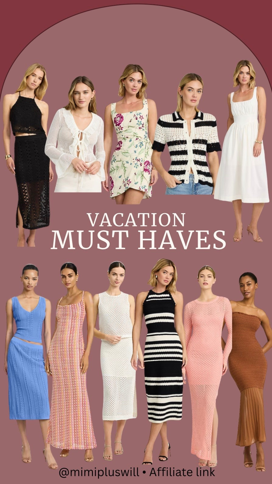 Vacation must haves!

Knit set | crochet skirt | beach vacation | swim | summer outfit 
Follow @mimipluswill for more!

#LTKootd #LTKSaleAlert #LTKPetite