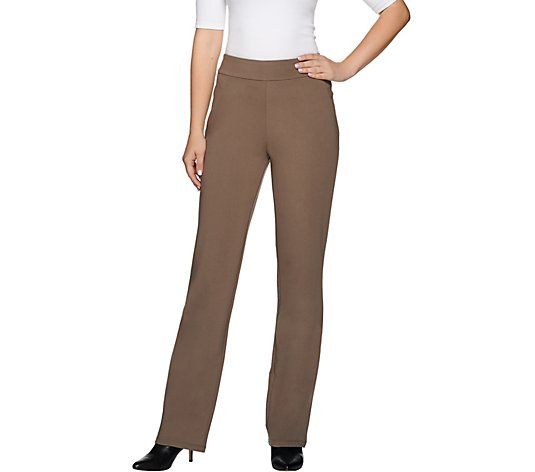 Linea by Louis Dell'Olio Regular Pull-On Super Ponte Knit Pants | QVC