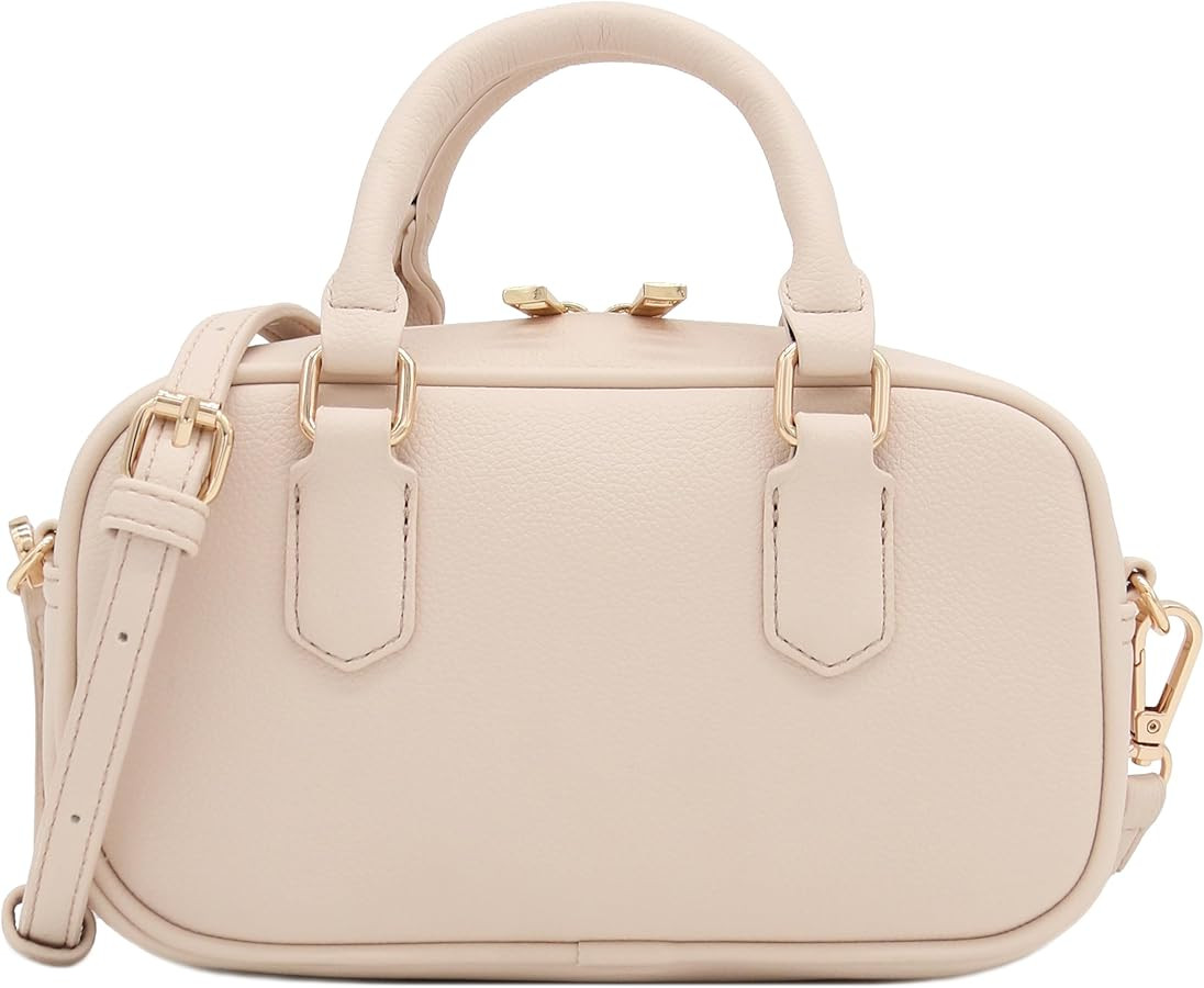 FashionPuzzle Mini PU Leather Satchel Purse Top Handle Crossbody Bag | Amazon (US)