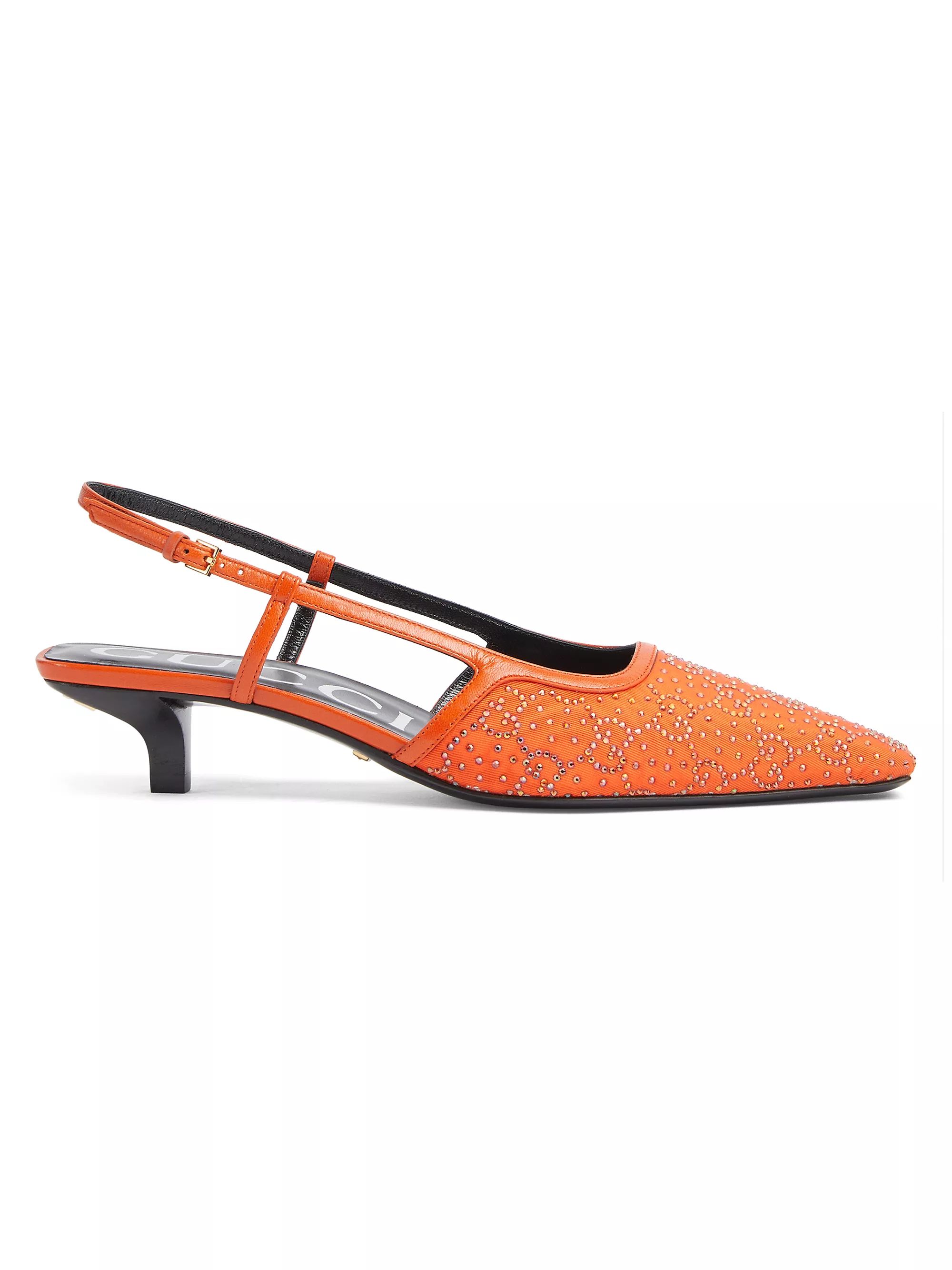 Tom Crystal-Embellished Slingback Heels | Saks Fifth Avenue