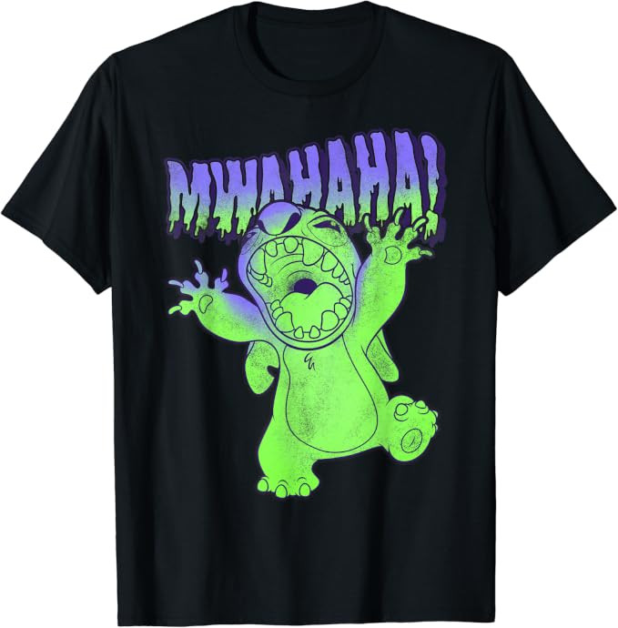 Disney Lilo & Stitch Halloween Stitch Mwahaha T-Shirt | Amazon (US)