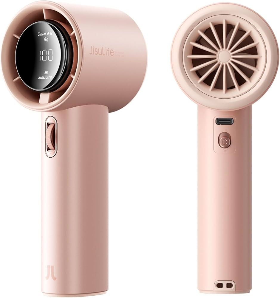 JISULIFE Portable Handheld Fan, Speed(1-100) Adjustable Turbo Mini and 3600mAh Battery Rechargeab... | Amazon (US)