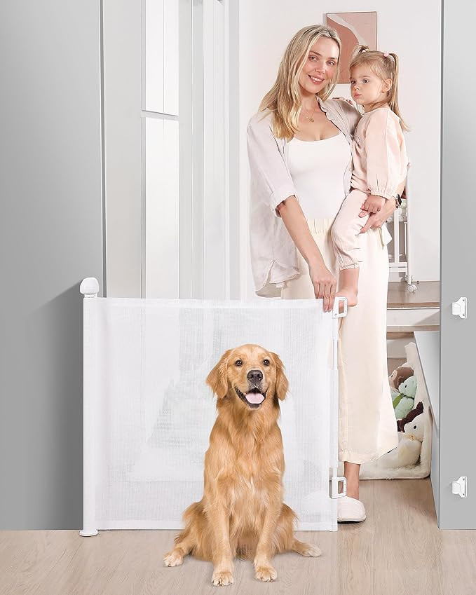 Likzest Retractable Baby Gate, Mesh Baby and Pet Gate 33" Tall, Extends up to 55" Wide, Child Saf... | Amazon (US)