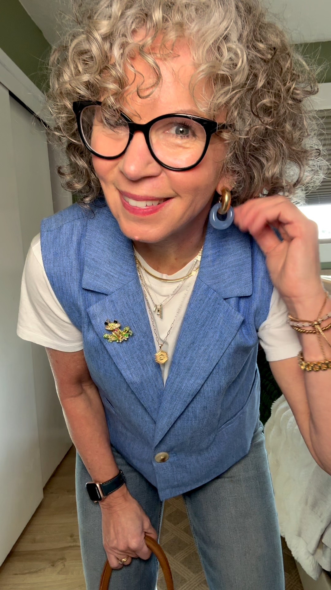 @tjmaxx vest size S this will be so good with shorts and a tank this summer
@clarksshoes tts these are so comfortable 
@Target jeans, tee, earrings, and socks 