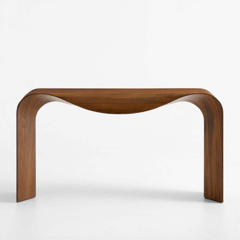 Crofton Natural Walnut Wood 60" Console Table | Crate & Barrel