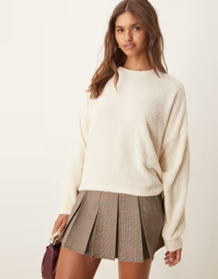 ASOS DESIGN boucle knit jumper in cream | ASOS (Global)