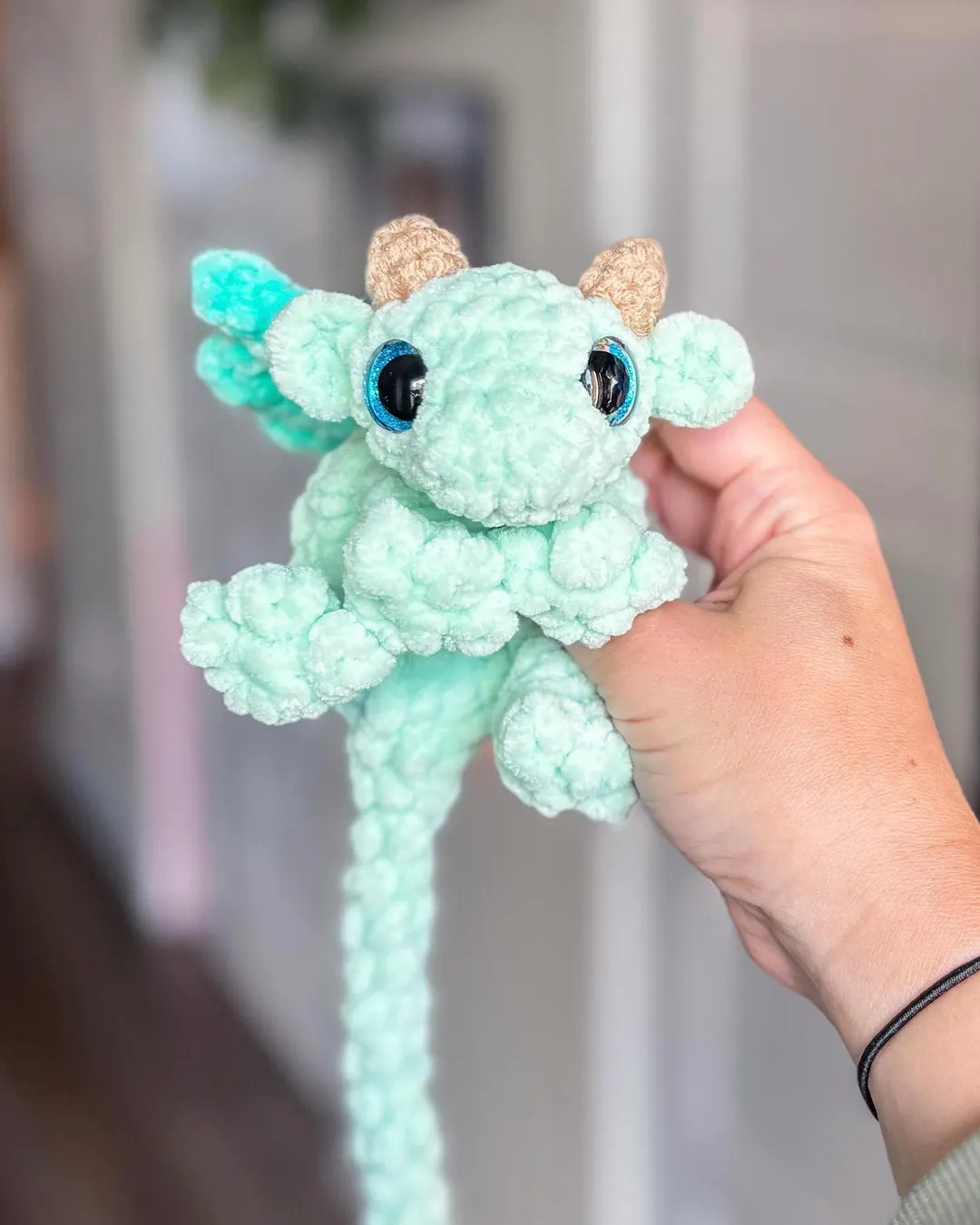 One Crochet Small Baby Dragon Plushie, Handmade Stuffie, Personalised Colours, Amigurumi Toy Made... | Etsy (US)