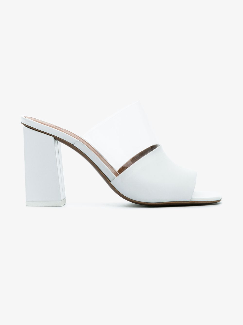 Neous White Benzi 80 Leather PVC sandals | Browns Fashion