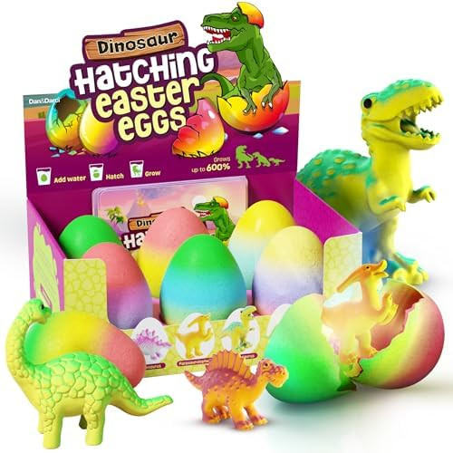 Dan&Darci Dinosaur Hatching Surprise Eggs for Kids - Easter Basket Stuffers - 6 Pack Grows 600% -... | Amazon (US)