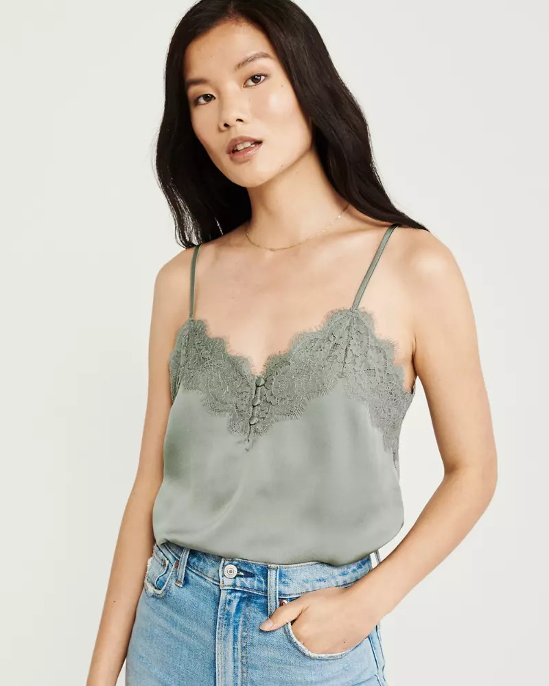 Lace Trim Cami | Abercrombie & Fitch US & UK