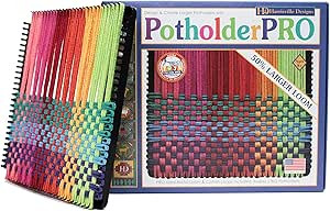 Friendly Loom 10" PRO Size Black Potholder Metal Loom Kit with Bright Rainbow Color Cotton Loops ... | Amazon (US)