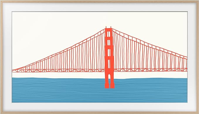 SAMSUNG 75-inch The Frame Customizable Bezel, Modern Teak (VG-SCFA75TKBZA, 2021 Model) | Amazon (US)