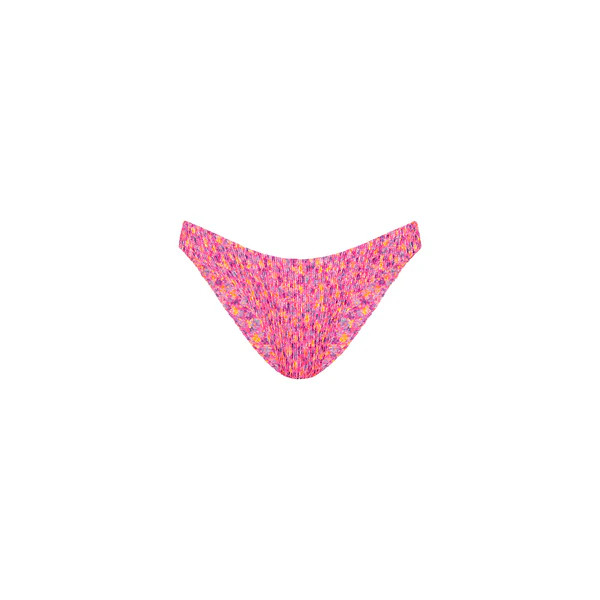 Shirred Minimal Full Coverage Bikini Bottom - Gelato Bloom | Kulani Kinis US