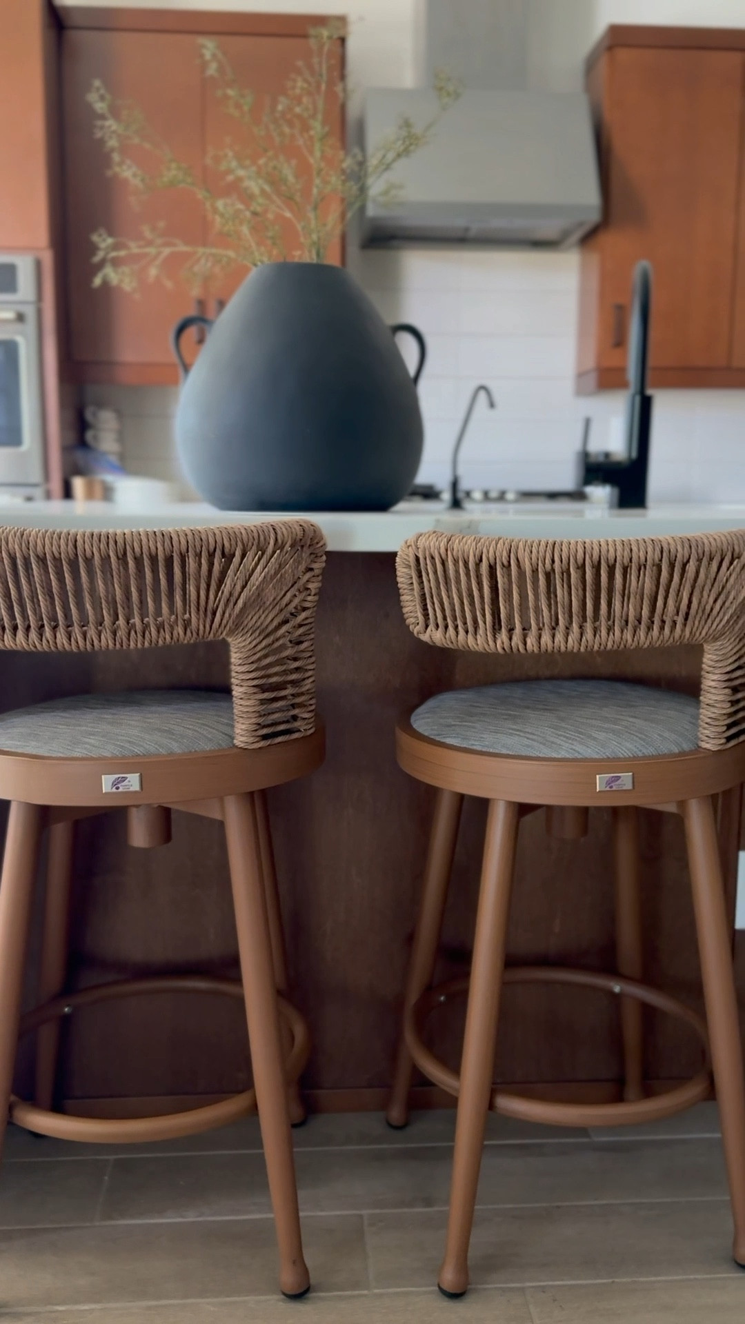 These barstools are stunning 🤎

#LTKhome