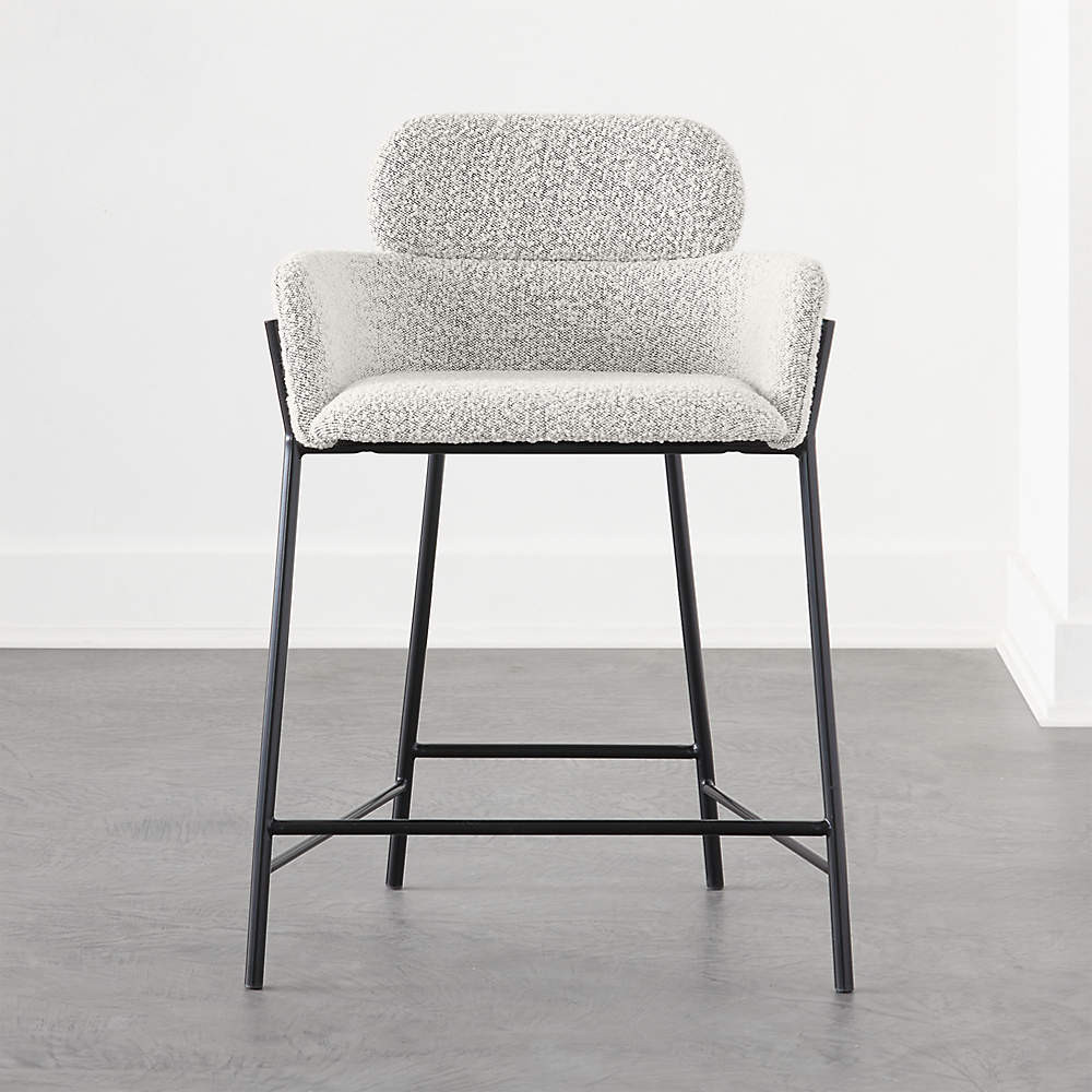 AZALEA BOUCLE UPHOLSTERED COUNTER STOOL | CB2