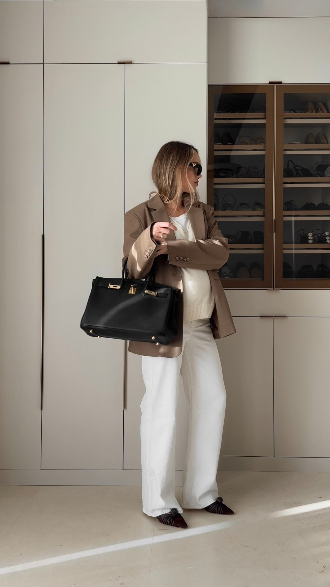 cool mom x olsen tuck💡 comment BUMP for links!

tip: try this look with sneakers too 👟

Pregnancy Jeans @hm 
White Tank @citizensofhumanity 
Cashmere Sweater @atmcollection 
Blazer @rue__sophie 
Shoes @larroude 
Sunnies @maisonvalentino 
Bag @hermes 

#casualchicstyle #bumpstyle #pregnancystyle #maternityjeans #maternitypants 

#LTKBump #LTKBaby #LTKmomlife