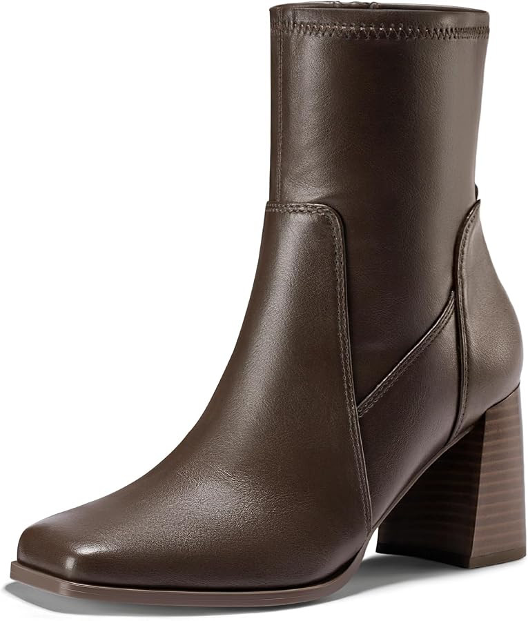 FITORY Ankle Boots for Women Chunky Block Heel Booties | Amazon (US)