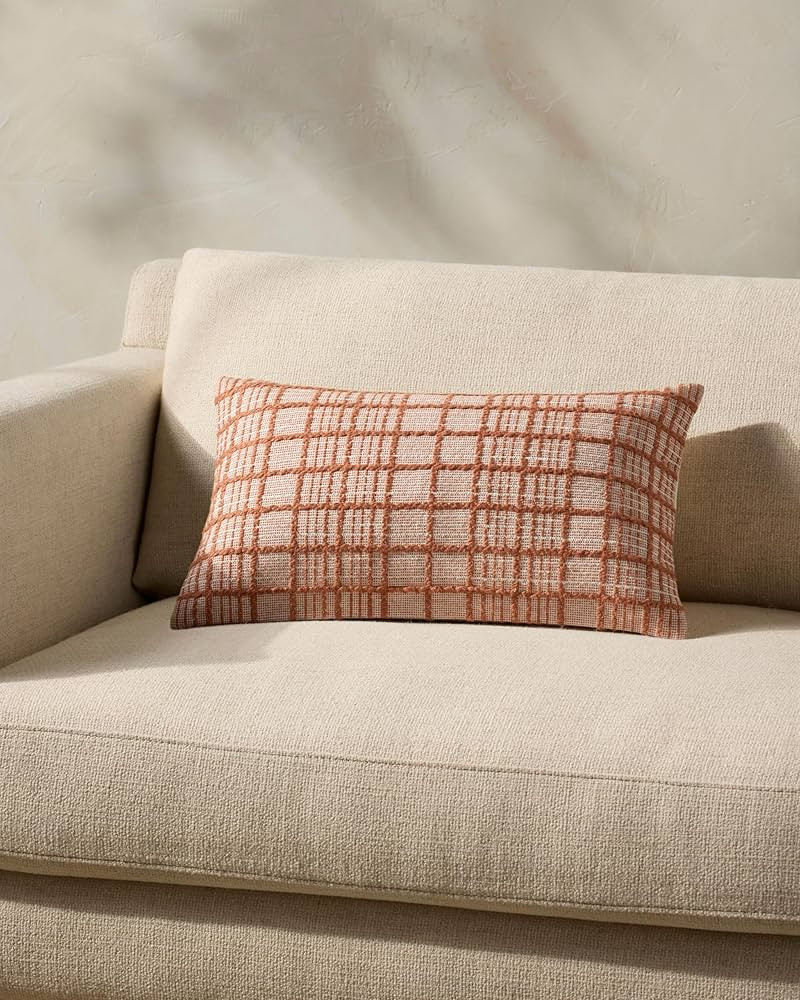 Loloi Magnolia Home by Joanna Gaines Liv Collection PMH0064 Rust 13'' x 21'' Cover Only Pillow | Amazon (US)