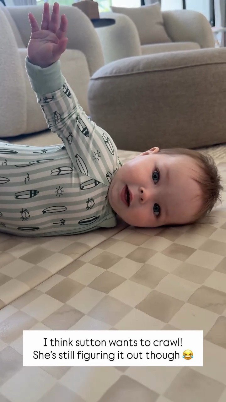 I think sutton wants to crawl! She’s still figuring it out though 😂

Here’s her green striped, surf-inspired zipper romper! And the play mat we use! 💚🏄‍♂️ @inmyjammers

#LTKBaby #LTKootd #LTKmomlife