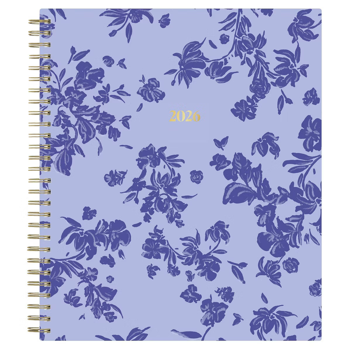 The Everymom 8"x10" 2026 Weekly/Monthly Planning Calendar Fleurette Blue Matte Laminated Safety W... | Target