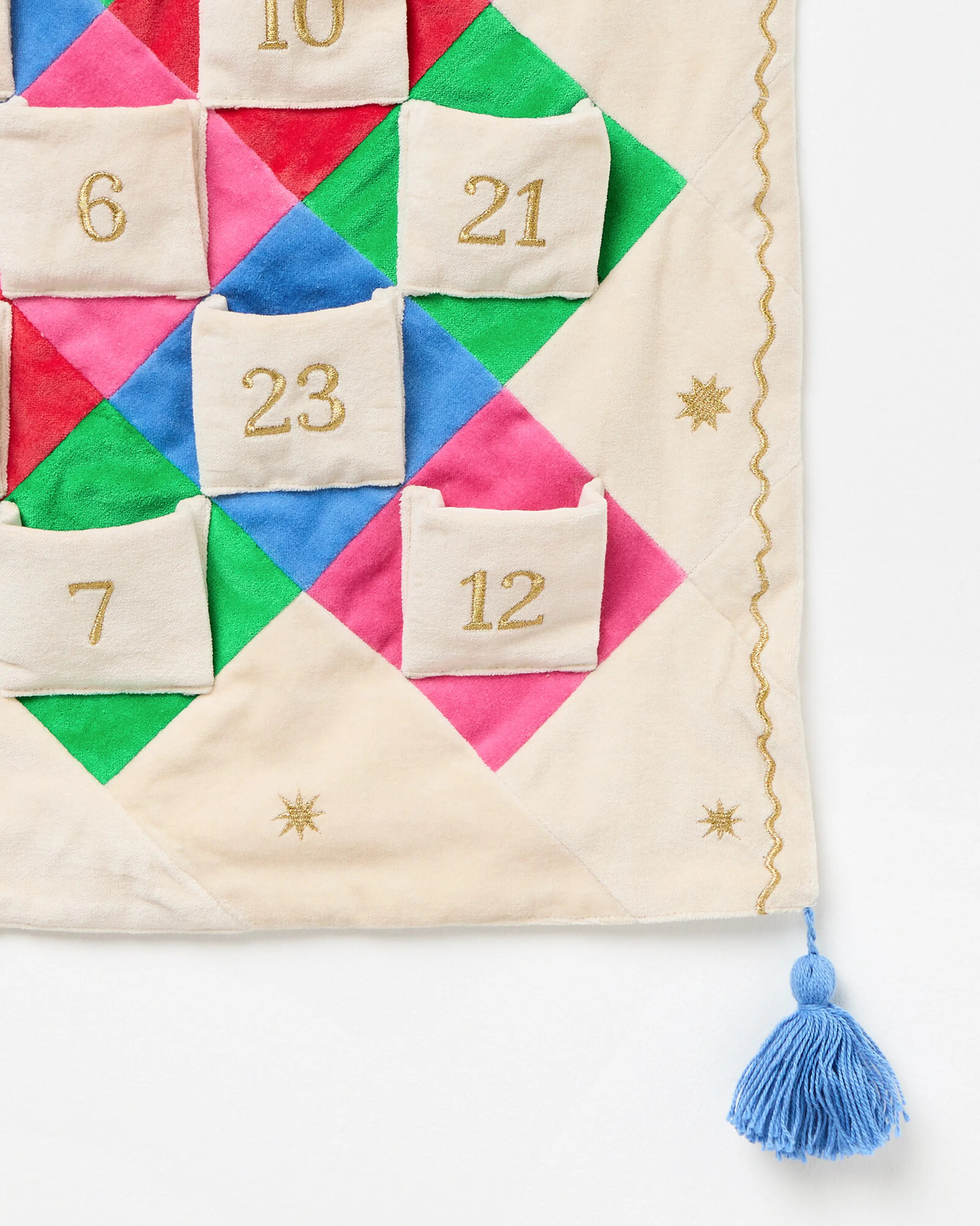 Velvet Patchwork Reusable Advent Calendar | Oliver Bonas | Oliver Bonas (Global)