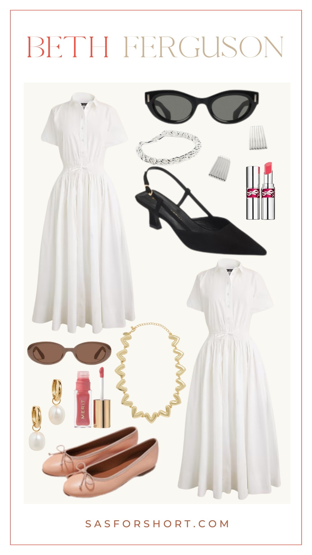Summer styling, but make it classic with an edge 🖤🤍
Pair your crisp white dress with black closed-toe heels or a cute flat for a timeless twist that works for the office, date night, or a gallery stroll. Add sleek gold or silver accessories for that effortless balance between chic and bold.

#LTKShoeCrush #LTKOver40 #LTKPetite