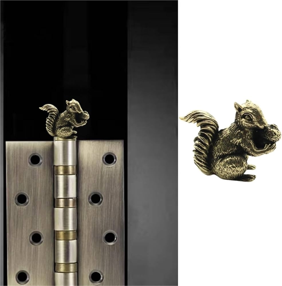 Pure Copper Squirrel Decorative Hinge Head Toppers Door Hinge Heads Decorative Topper | Amazon (US)