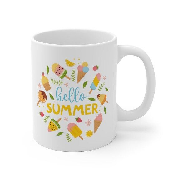 Hello Summer Mug Hello Summer Mugs Summer Mug Summer Mugs | Etsy | Etsy (US)