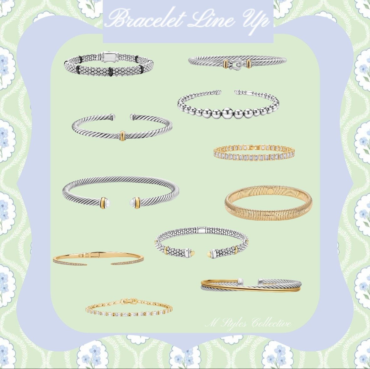 Bracelets I’m loving right now😍 from David Yurman, Lagos, and Pavoi from Amazon! 