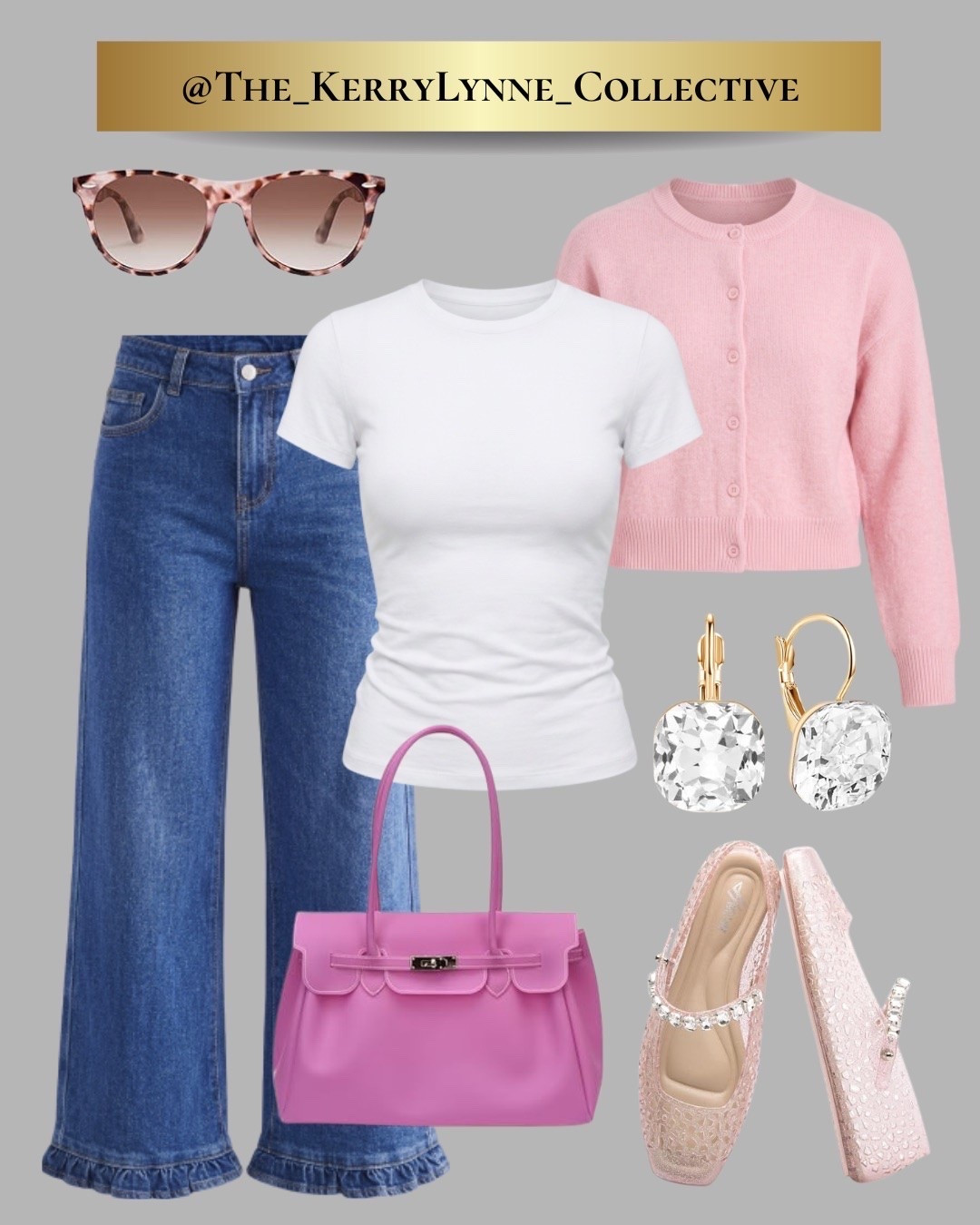 🌹 Rosé & Rhinestones ✨

A little pink, a little sparkle, and a whole lot of confidence.

This look combines classic denim with feminine details for an outfit that’s equal parts polished and playful. The soft pink cardigan and statement bag bring the perfect pop of color, while the rhinestone flats and crystal earrings add just enough glamour to elevate an everyday look.

Whether you’re headed to brunch, a shopping day with friends, lunch on the patio, or simply looking for an excuse to wear pink, this outfit proves that a touch of sparkle belongs in your everyday wardrobe.

💕 Soft Pink Hues
💎 Rhinestone Details
👖 Timeless Denim
✨ Effortless Elegance

Because life is too short not to wear the pink bag. 💗

#LTKStyleTip

#LTKootd #LTKgrwm #LTKOver40