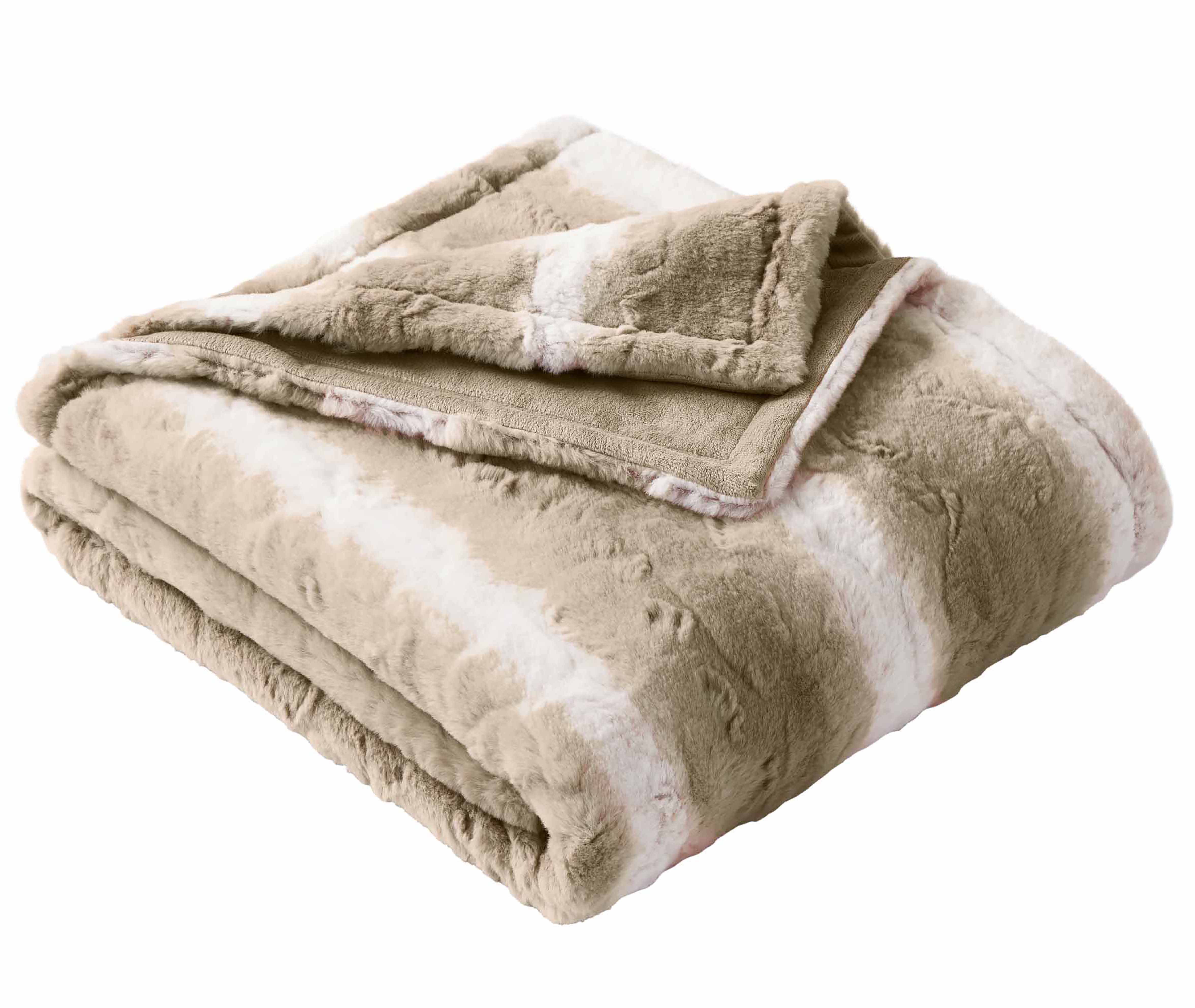 Better Homes & Gardens Almond Biscuit Ombre Faux Fur Throw, 50"x72", Adult/Teen | Walmart (US)