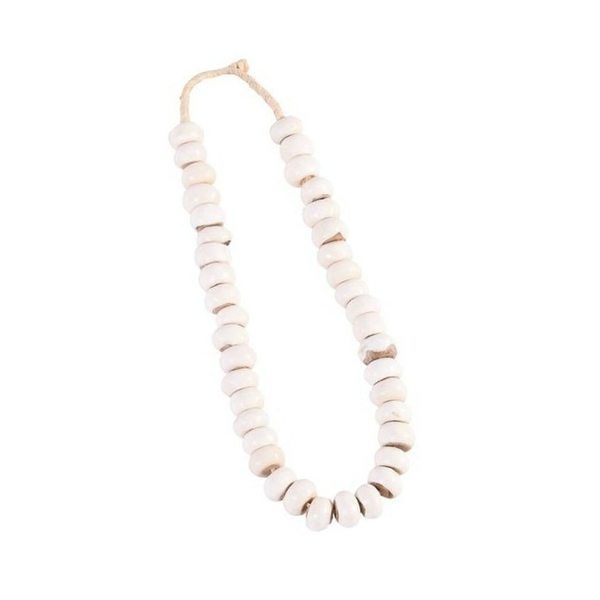 White Diamond Kenya Cow Bone Beads Per String | Scout & Nimble