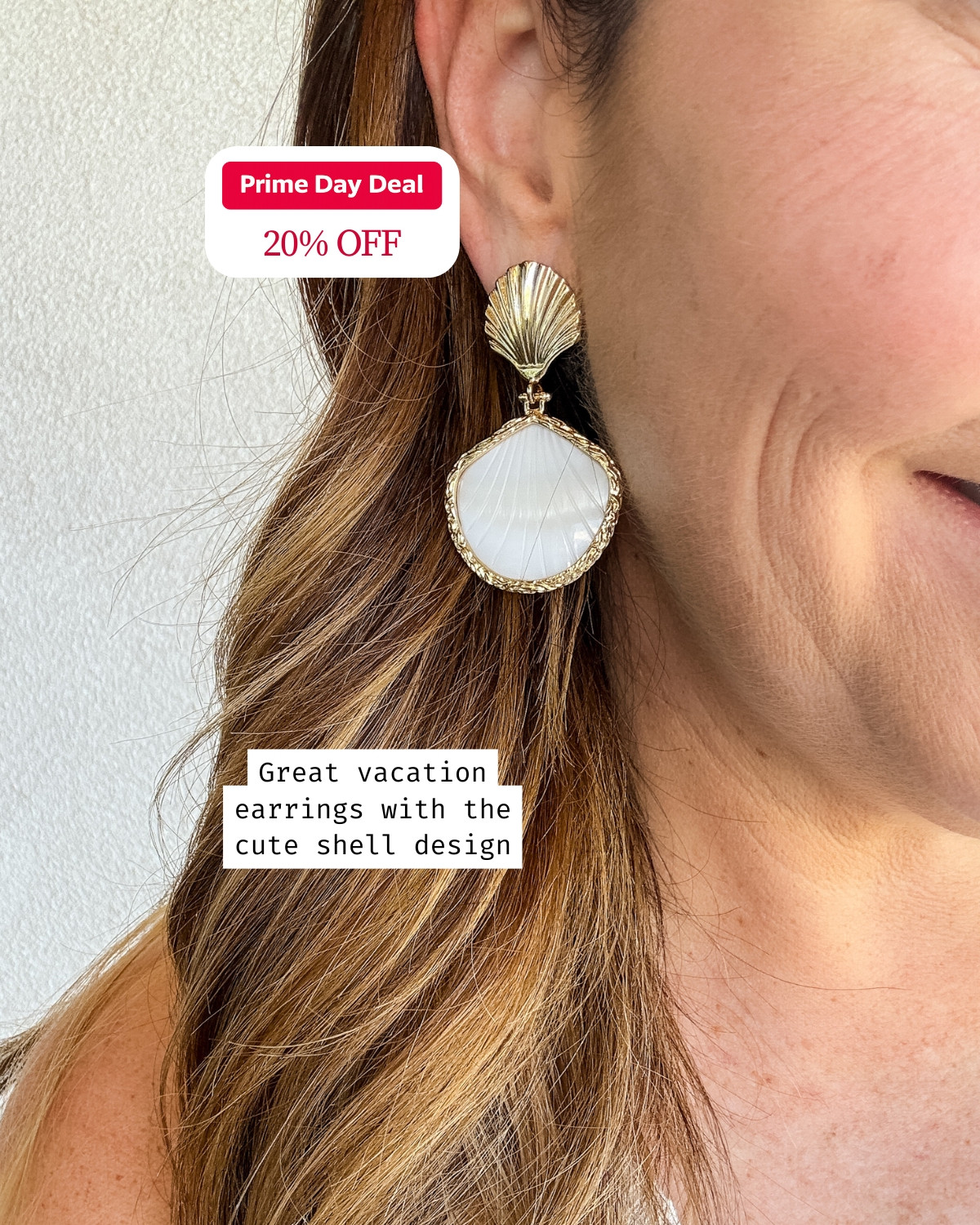 Vacation-ready and so pretty in person! The cute shell design is perfect for beachy getaways or adding a little coastal charm to everyday outfits. On sale 20% off for Prime Day. 🐚 

 #PrimeDay #vacationstyle #shellearrings #LTKsalealert #LTKtravel #LTKfindsunder50 #LTKSeasonal #LTKSwim #LTKTravel