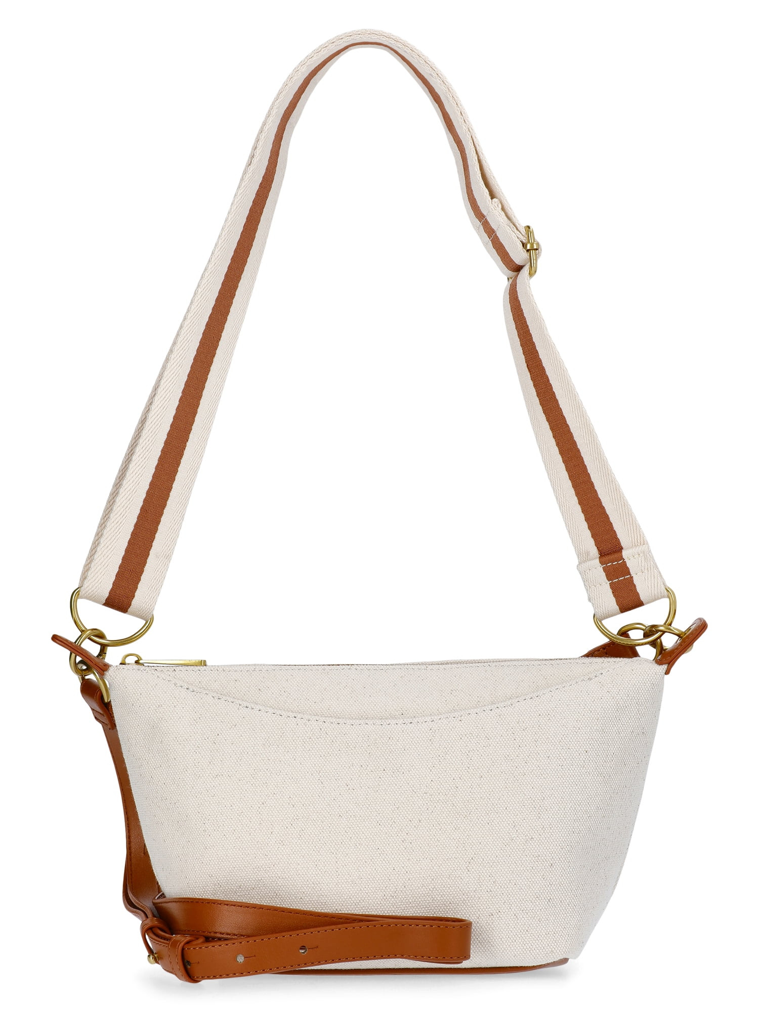 Free Assembly Women's Canvas Crossbody Handbag, Natural | Walmart (US)