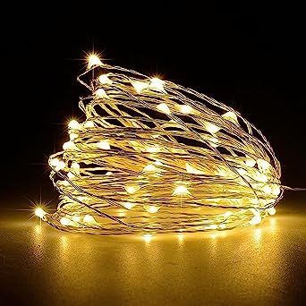 Jsdoin Fairy Lights, 50 LED Battery Operated String Lights Copper Wire Light for Indoor Outdoor L... | Amazon (UK)