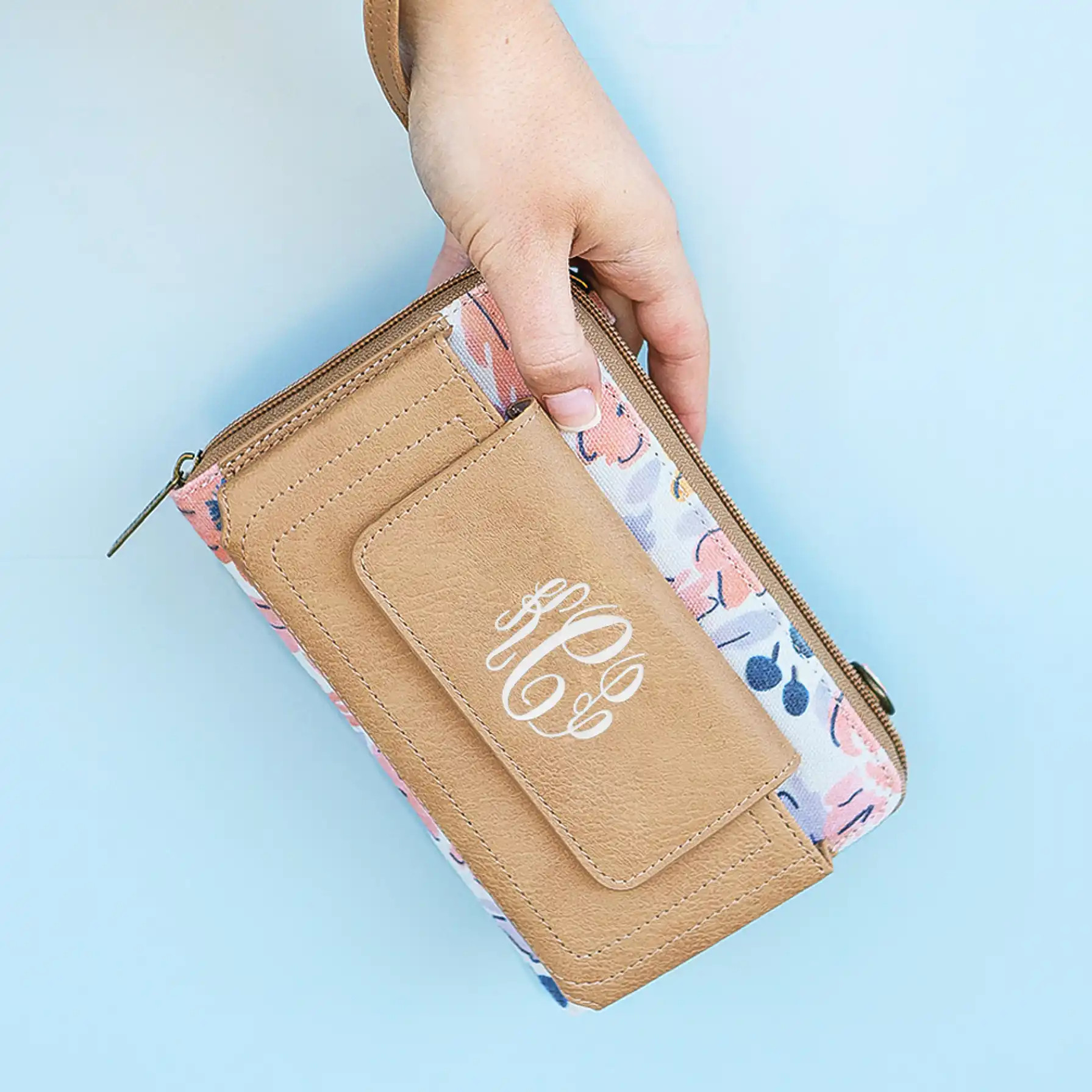 Monogrammed Phone Wallet Wristlet | Marleylilly