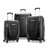 Samsonite Winfield 3 DLX Hardside Expandable Luggage with Spinners, Black, 3-Piece Set (20/25/28) | Amazon (US)