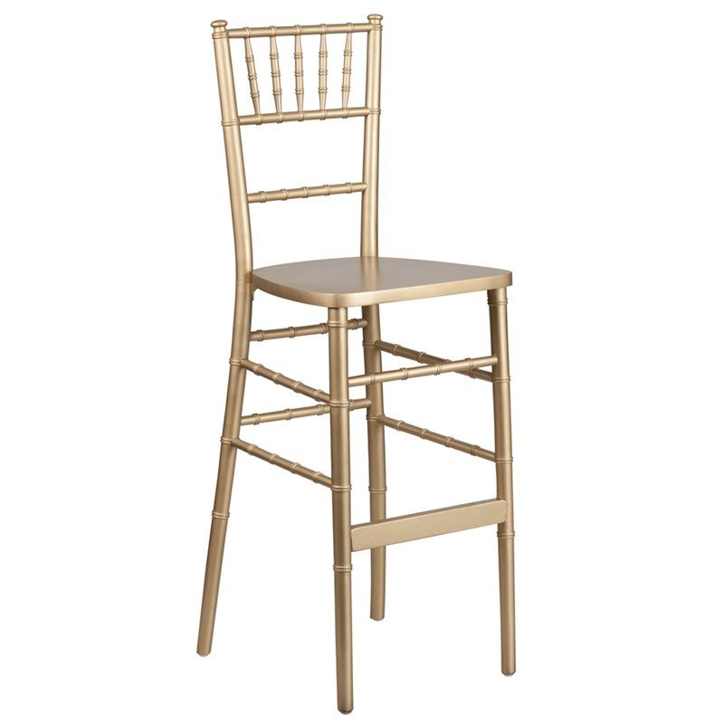 Flash Furniture Hercules Series Wood Chiavari Barstool In Gold | Walmart (US)